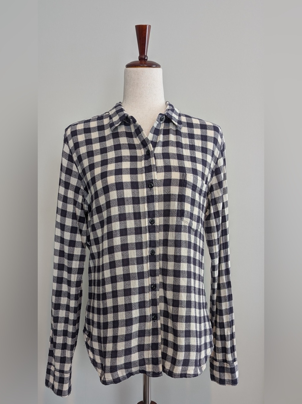 Ralph Lauren Denim & Supply Button Down Tomboy Fit Size Large Navy/White